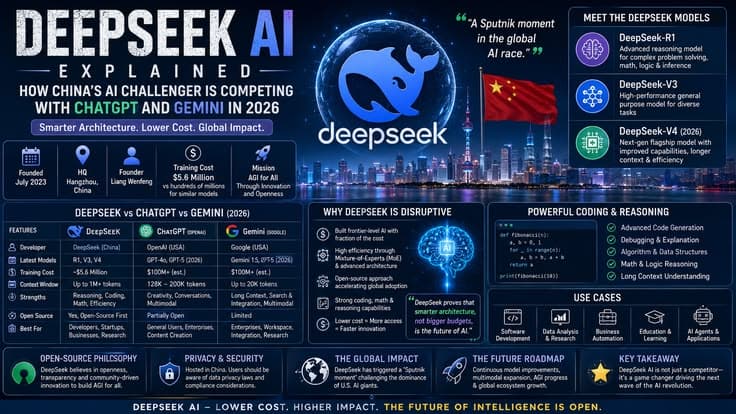 DeepSeek AI Explained: How China's AI Challenger Is Competing with ChatGPT and Gemini in 2026