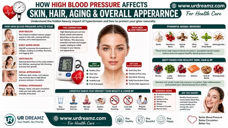 How High Blood Pressure Affects Skin, Hair, Aging and Overall Appearance