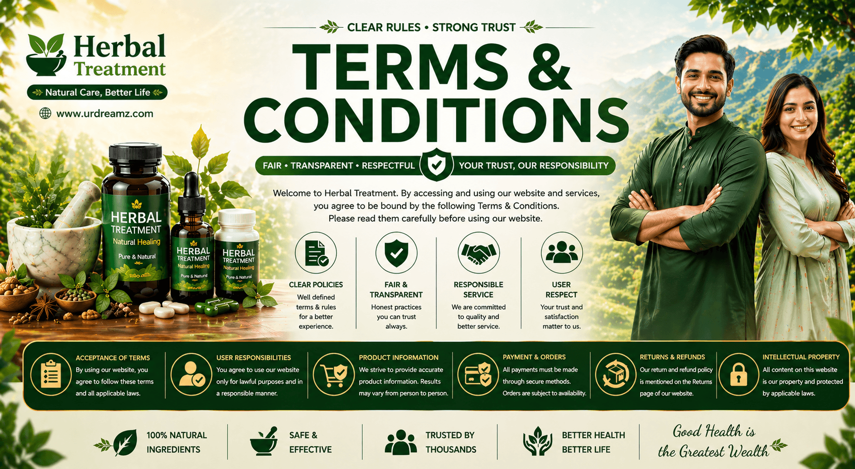 Terms and Conditions - Herbal Medicine Store Legal Policies