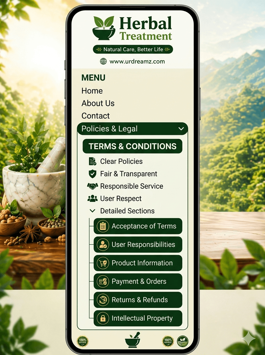 Terms and Conditions - Herbal Medicine Store Legal Policies