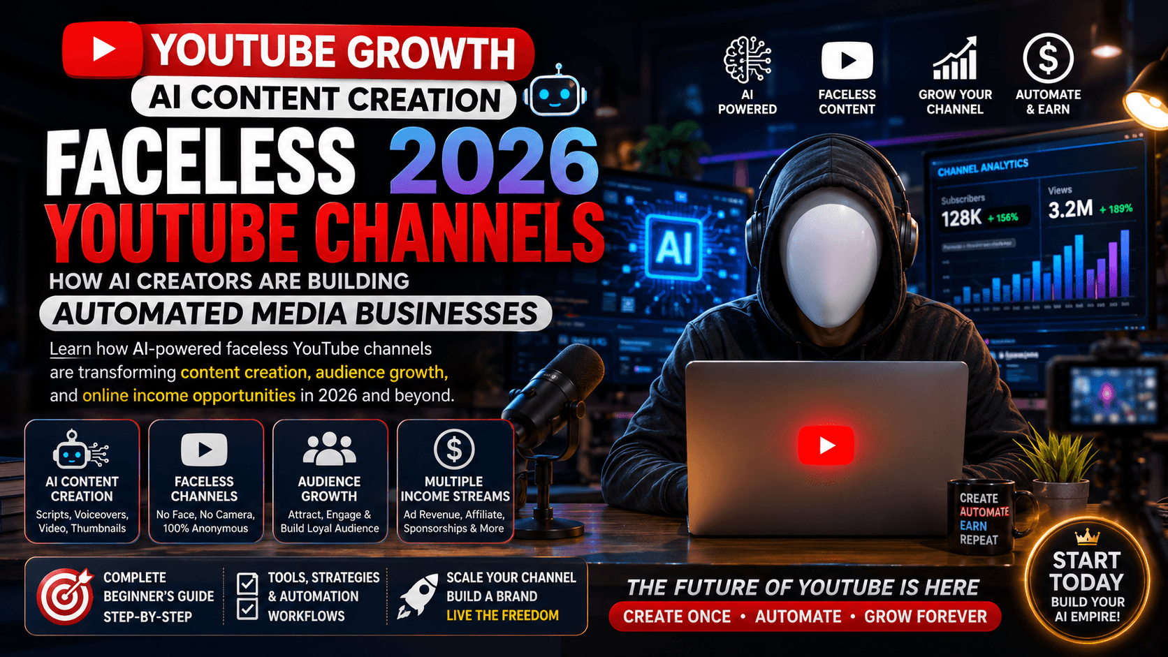 Faceless YouTube Channels 2026: How AI Creators Are Building Automated Media Businesses